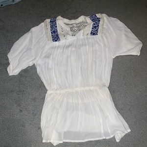White embroidered tunic